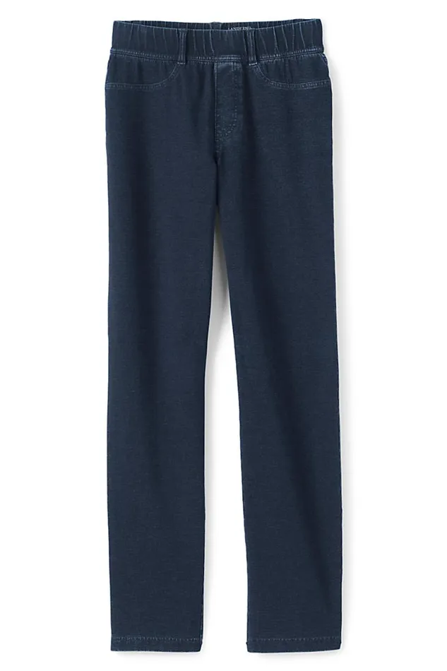 Lands039 End Jeans Women Plus Size Starfish Elastic Waist Knit Jeans Straight Leg Mid Rise Indigo Lands039 End Jeans Women Plus Size Starfish Elastic Waist Knit Jeans Straight Leg Mid Rise Indigo