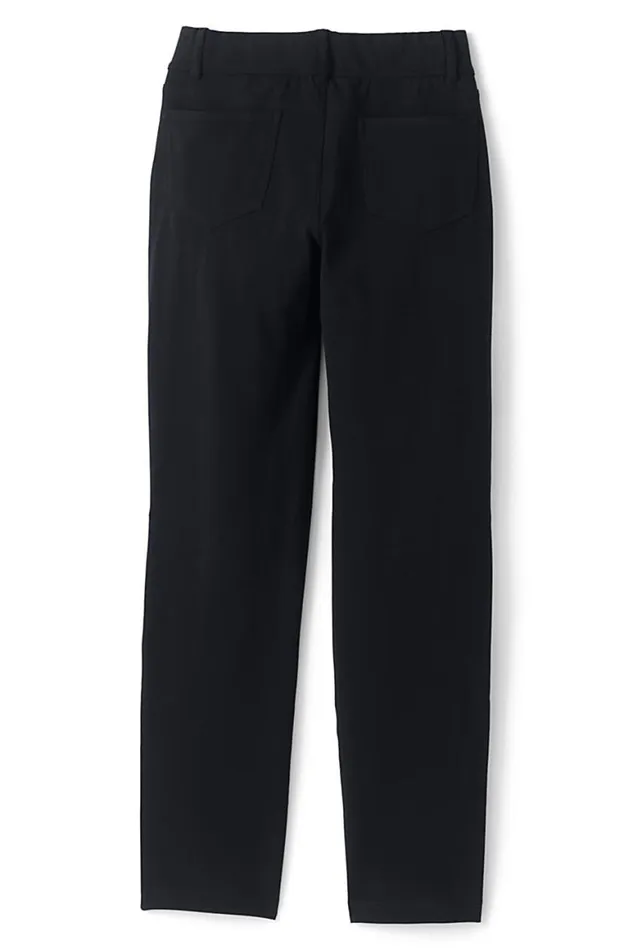 Lands039 End Jeans Women Starfish Elastic Waist Knit Jeans Straight Leg Mid Rise Black Lands039 End Jeans Women Starfish Elastic Waist Knit Jeans Straight Leg Mid Rise Black