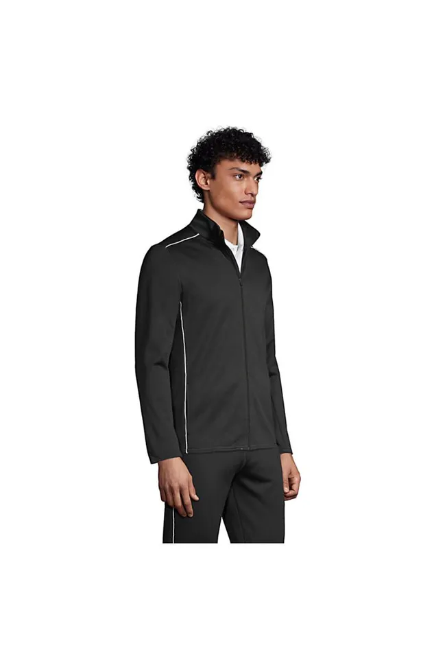 Lands039 End Knit Tops and Tees Men Active Track Jacket Black Lands039 End Knit Tops and Tees Men Active Track Jacket Black