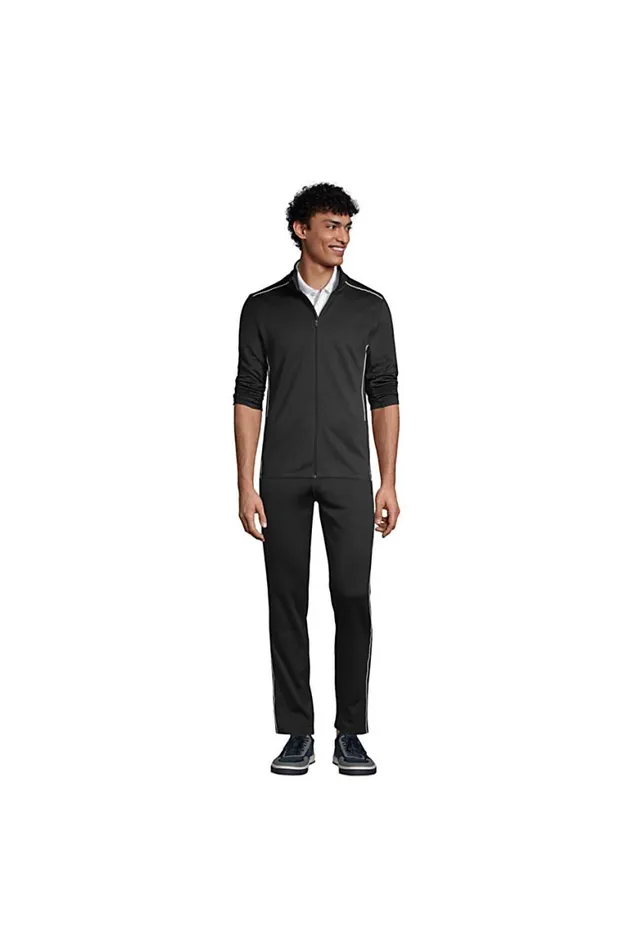 Lands039 End Knit Tops and Tees Men Active Track Jacket Black Lands039 End Knit Tops and Tees Men Active Track Jacket Black