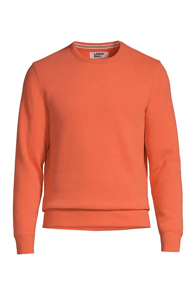 Lands039 End Knit Tops and Tees Men Big And Tall Serious Sweats Crewneck Sweatshirt Papaya Orange Lands039 End Knit Tops and Tees Men Big And Tall Serious Sweats Crewneck Sweatshirt Papaya Orange
