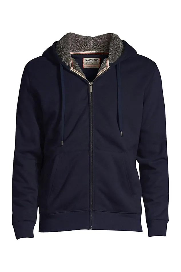 Lands039 End Knit Tops and Tees Men Big And Tall Serious Sweats Full Zip Sherpa Fleece Hoodie Radiant Navy Lands039 End Knit Tops and Tees Men Big And Tall Serious Sweats Full Zip Sherpa Fleece Hoodie Radiant Navy