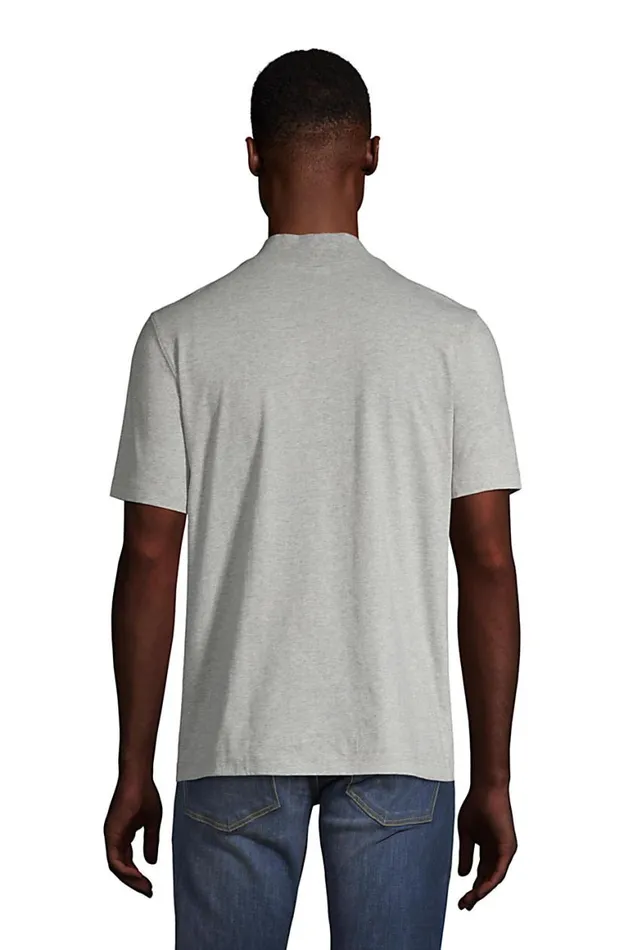 Lands039 End Knit Tops and Tees Men Supert Short Sleeve Mock Turtleneck Radiant Navy Lands039 End Knit Tops and Tees Men Supert Short Sleeve Mock Turtleneck Radiant Navy