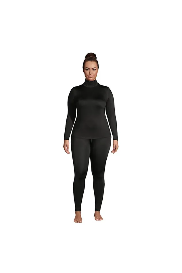 Lands039 End Long Underwear Women Plus Size Thermaskin Heat Thermal Long Underwear Base Layer Turtleneck Top Black Lands039 End Long Underwear Women Plus Size Thermaskin Heat Thermal Long Underwear Base Layer Turtleneck Top Black