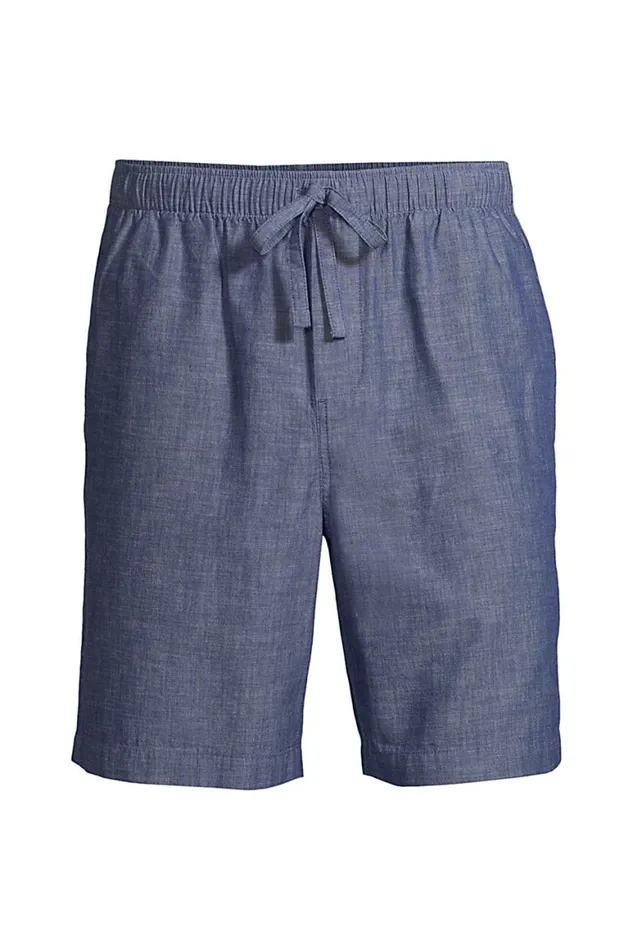 Lands039 End Pajamas and Robes Men Big Poplin Pajama Shorts Medium Indigo Chambray Lands039 End Pajamas and Robes Men Big Poplin Pajama Shorts Medium Indigo Chambray