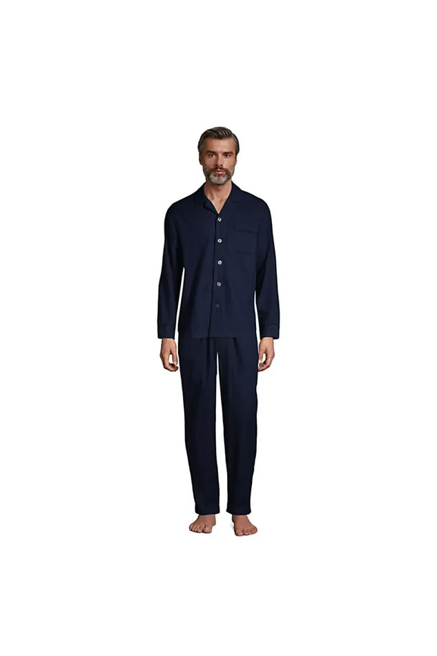 Lands039 End Pajamas and Robes Men Flannel Pajama Shirt Radiant Navy Lands039 End Pajamas and Robes Men Flannel Pajama Shirt Radiant Navy