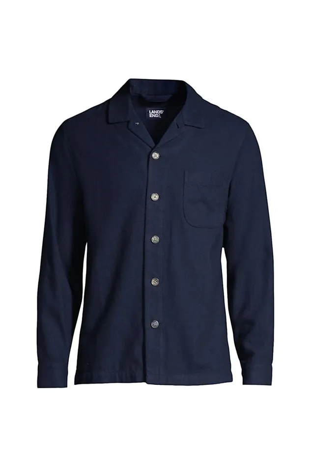 Lands039 End Pajamas and Robes Men Flannel Pajama Shirt Radiant Navy Lands039 End Pajamas and Robes Men Flannel Pajama Shirt Radiant Navy