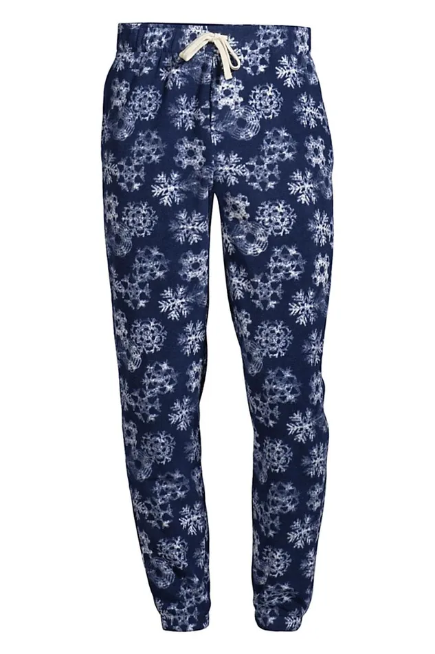 Lands039 End Pajamas and Robes Men Fleece Lounge Jogger Deep Sea Navy Snowflake Lands039 End Pajamas and Robes Men Fleece Lounge Jogger Deep Sea Navy Snowflake