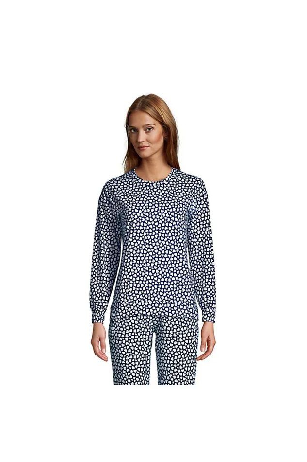 Lands039 End Pajamas and Robes Women Lounge Long Sleeve Pajama Sweatshirt Navy Lands039 End Pajamas and Robes Women Lounge Long Sleeve Pajama Sweatshirt Navy