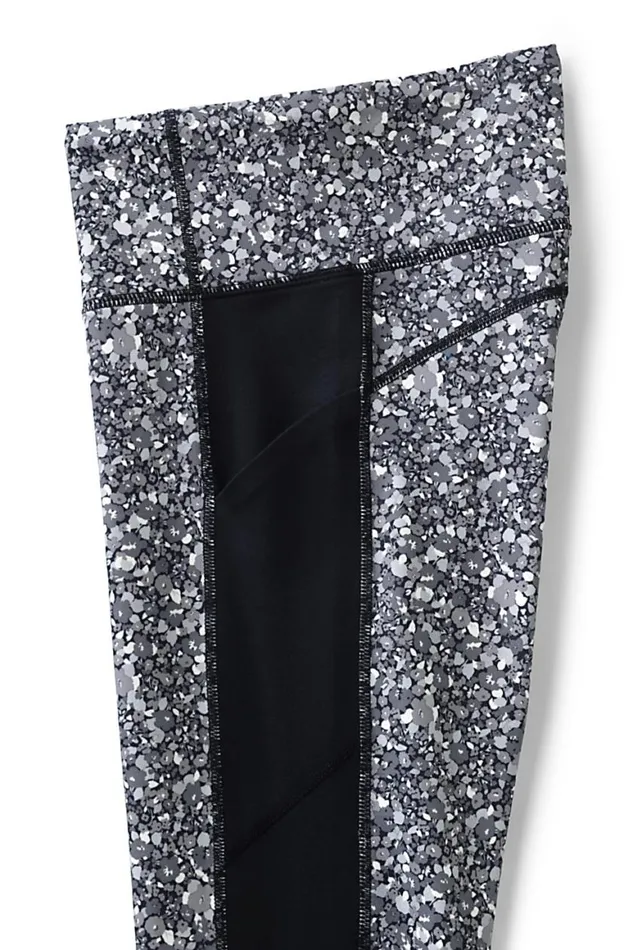 Lands039 End Pants Women Plus Size Active High Rise Compression Slimming Pocket Leggings Black Floral Lands039 End Pants Women Plus Size Active High Rise Compression Slimming Pocket Leggings Black Floral