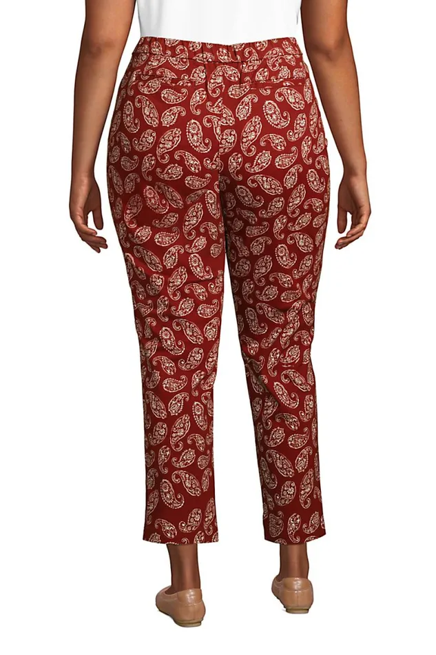 Lands039 End Pants Women Plus Size Mid Rise Pull On Chino Ankle Pants Multi Patchwork Floral Lands039 End Pants Women Plus Size Mid Rise Pull On Chino Ankle Pants Multi Patchwork Floral