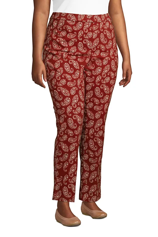 Lands039 End Pants Women Plus Size Mid Rise Pull On Chino Ankle Pants Multi Patchwork Floral Lands039 End Pants Women Plus Size Mid Rise Pull On Chino Ankle Pants Multi Patchwork Floral