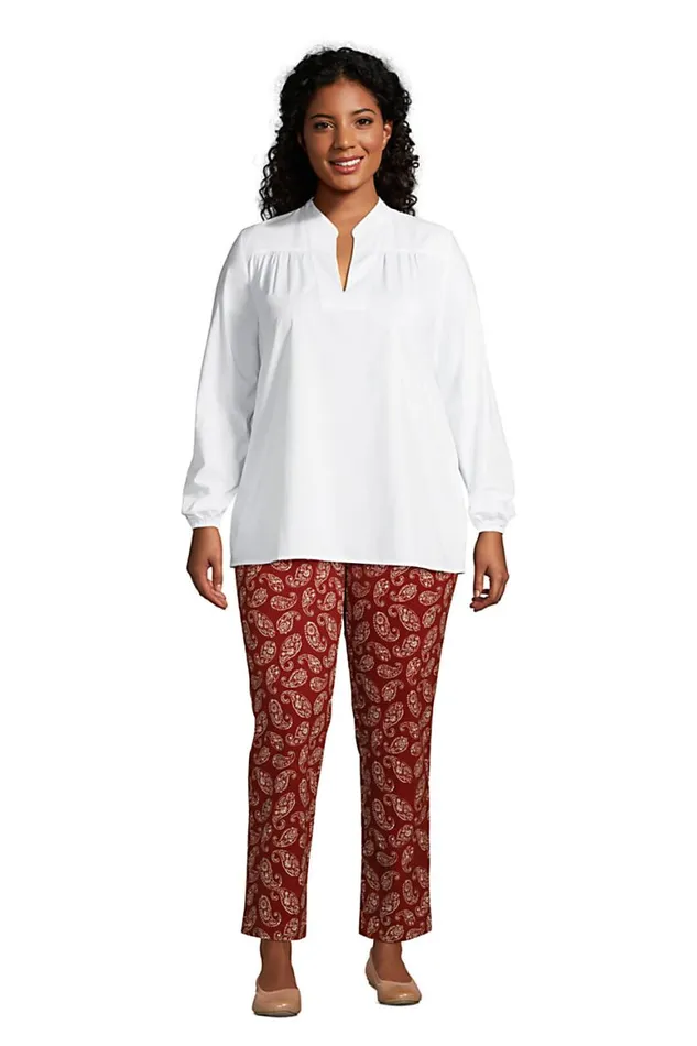 Lands039 End Pants Women Plus Size Mid Rise Pull On Chino Ankle Pants Multi Patchwork Floral Lands039 End Pants Women Plus Size Mid Rise Pull On Chino Ankle Pants Multi Patchwork Floral