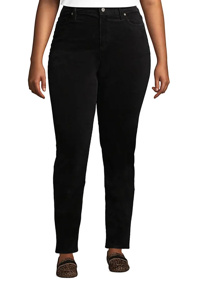Lands039 End Pants Women Plus Size Mid Rise Straight Leg Corduroy Pants Forest Moss