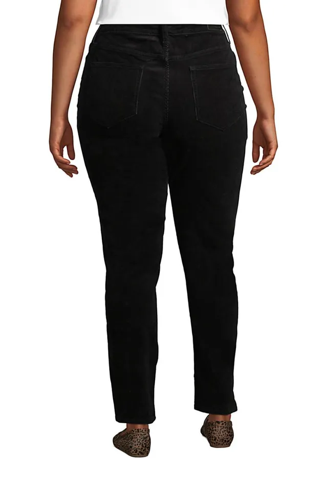 Lands039 End Pants Women Plus Size Mid Rise Straight Leg Corduroy Pants Forest Moss