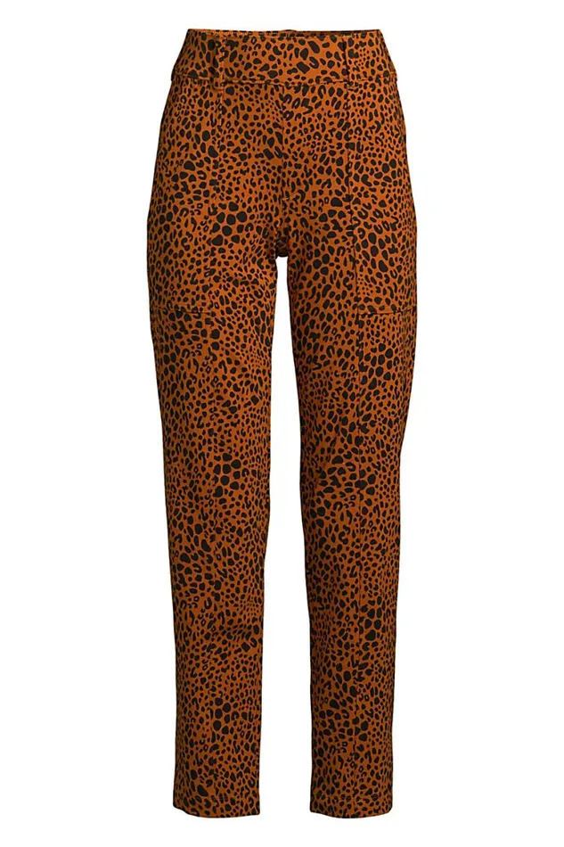 Lands039 End Pants Women Plus Size Starfish Mid Rise Elastic Waist Pull On Utility Ankle Pants Burnt Caramel Leopard Print Lands039 End Pants Women Plus Size Starfish Mid Rise Elastic Waist Pull On Utility Ankle Pants Burnt Caramel Leopard Print