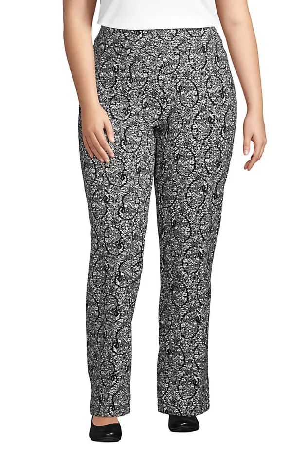 Lands039 End Pants Women Plus Size Starfish Mid Rise Straight Leg Elastic Waist Pull On Pants Black Lands039 End Pants Women Plus Size Starfish Mid Rise Straight Leg Elastic Waist Pull On Pants Black