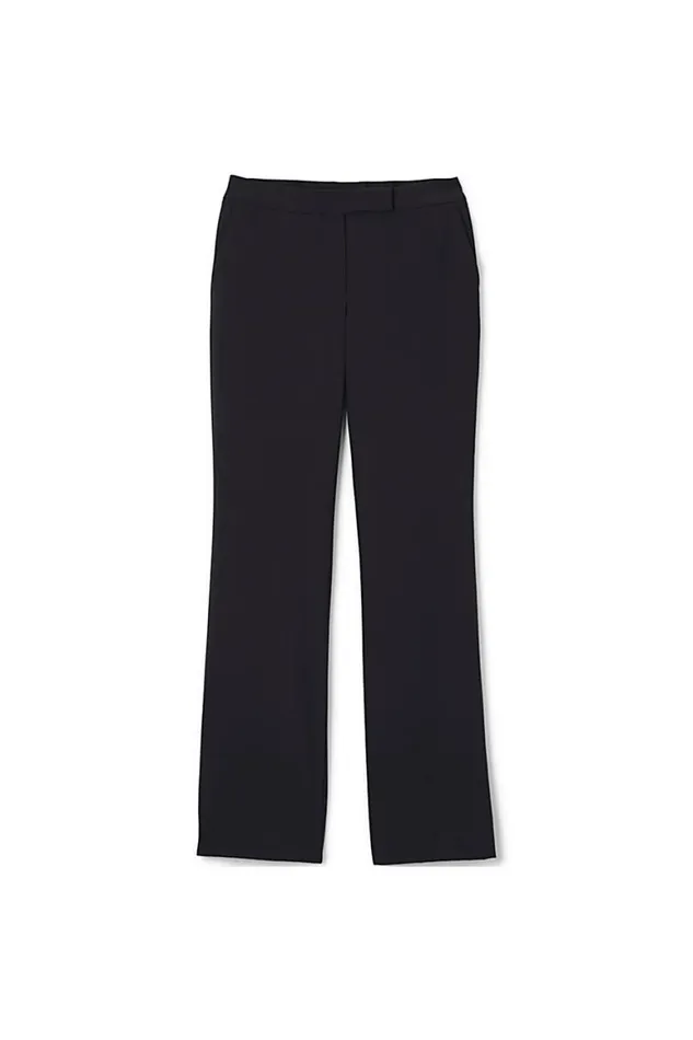 Lands039 End Pants Women Plus Size Washable Wool Straight Modern Pants Black
