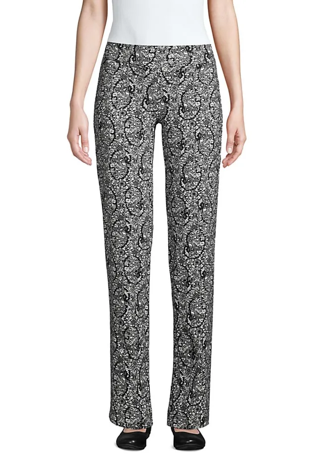 Lands039 End Pants Women Starfish Mid Rise Straight Leg Elastic Waist Pull On Pants Black Lands039 End Pants Women Starfish Mid Rise Straight Leg Elastic Waist Pull On Pants Black