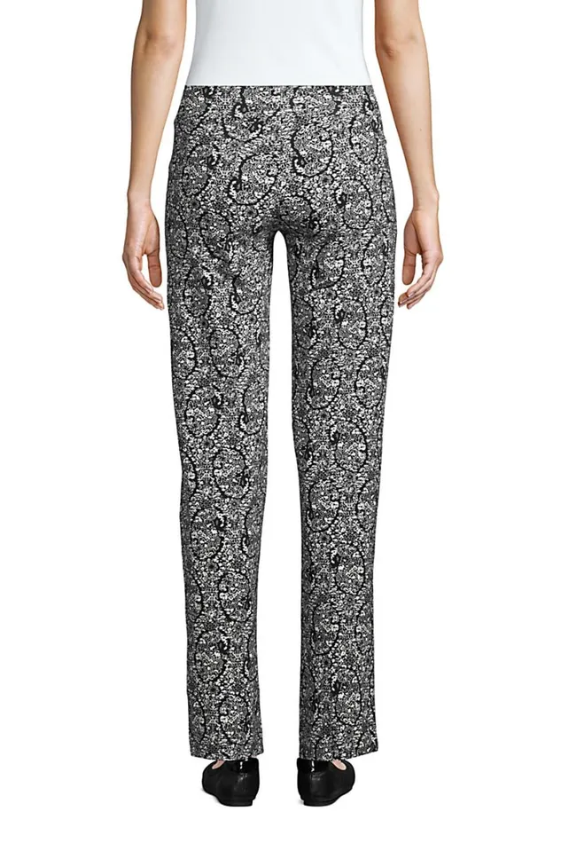 Lands039 End Pants Women Starfish Mid Rise Straight Leg Elastic Waist Pull On Pants Black Lands039 End Pants Women Starfish Mid Rise Straight Leg Elastic Waist Pull On Pants Black