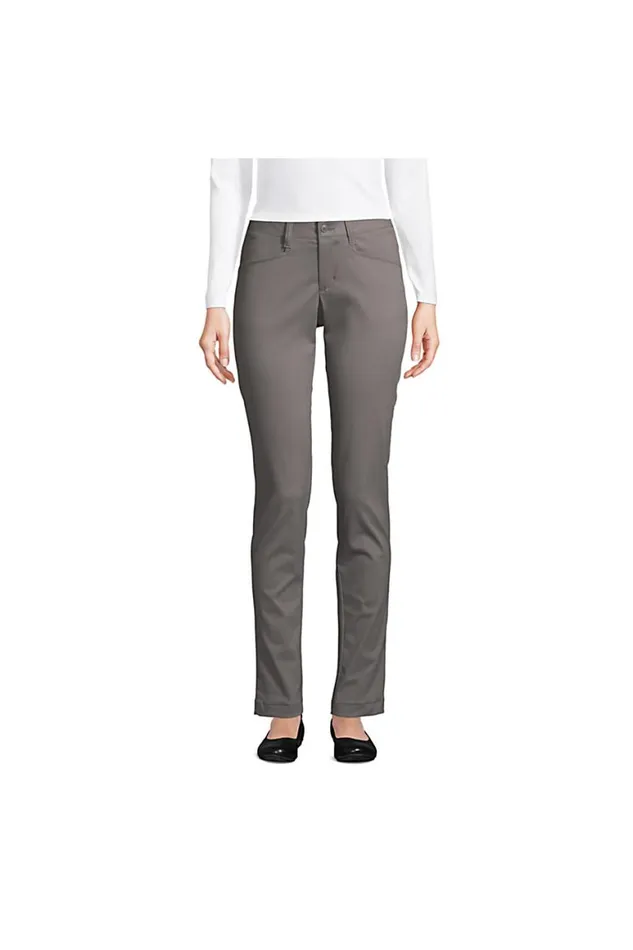 Lands039 End Pants Women Stretch Pencil Pants Arctic Gray