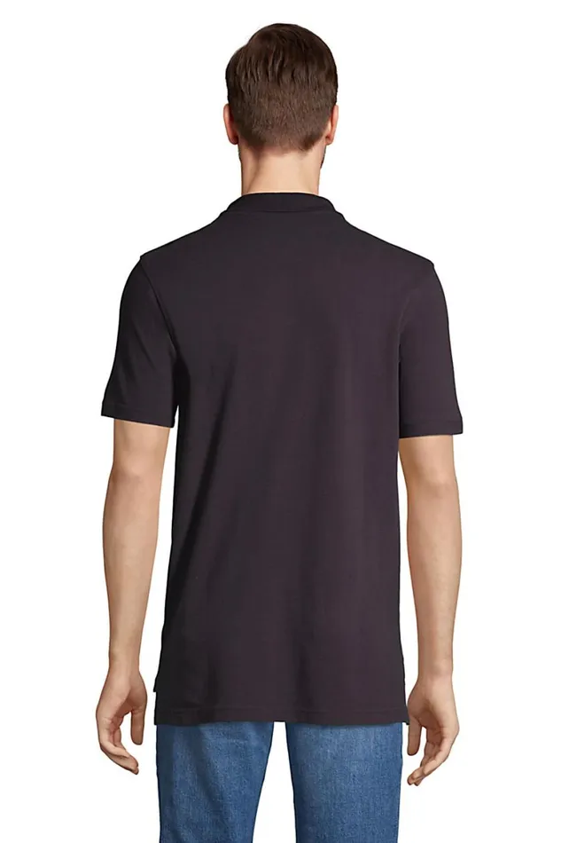Lands039 End Polo Shirts Men Hemmed Mesh Polo Black Lands039 End Polo Shirts Men Hemmed Mesh Polo Black