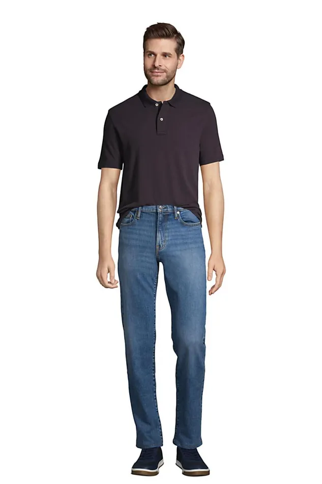 Lands039 End Polo Shirts Men Hemmed Mesh Polo Black Lands039 End Polo Shirts Men Hemmed Mesh Polo Black