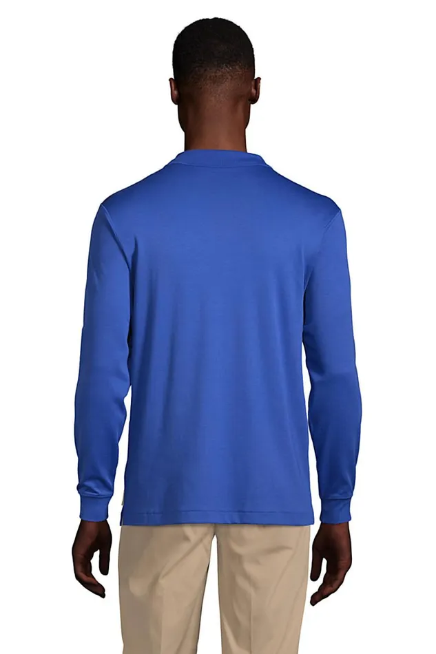 Lands039 End Polo Shirts Men Long Sleeve Performance Pima Polo Shirt Dark Cobalt Blue Lands039 End Polo Shirts Men Long Sleeve Performance Pima Polo Shirt Dark Cobalt Blue