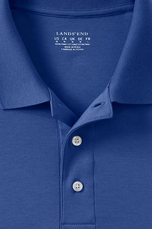 Lands039 End Polo Shirts Men Long Sleeve Performance Pima Polo Shirt Dark Cobalt Blue Lands039 End Polo Shirts Men Long Sleeve Performance Pima Polo Shirt Dark Cobalt Blue