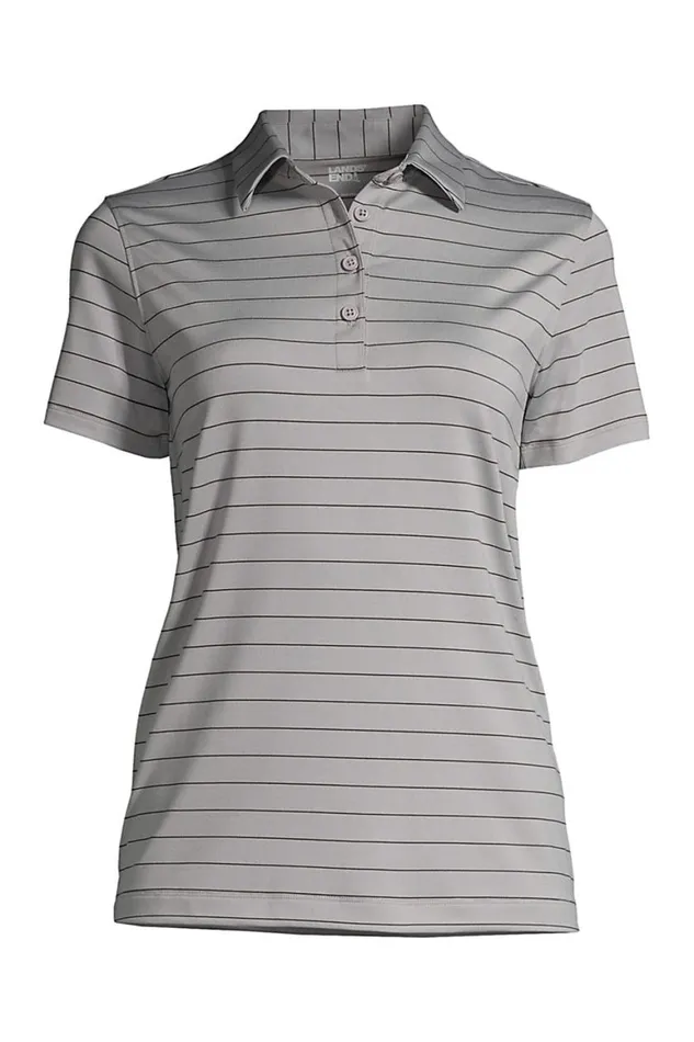 Lands039 End Polo Shirts Women Plus Size Rapid Dry Short Sleeve Striped Polo Shirt Harbor Gray Stripe Lands039 End Polo Shirts Women Plus Size Rapid Dry Short Sleeve Striped Polo Shirt Harbor Gray Stripe