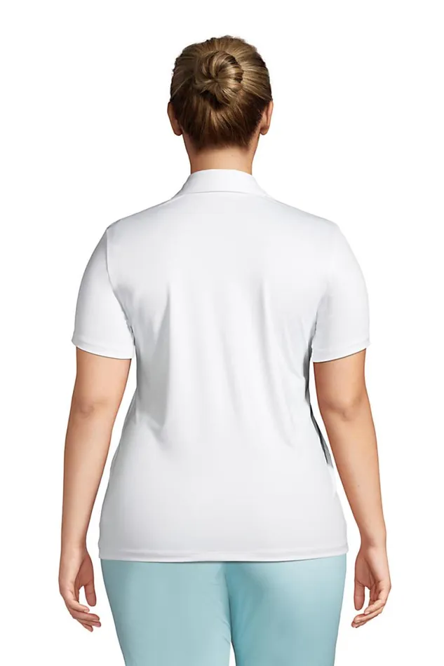 Lands039 End Polo Shirts Women Plus Size Short Sleeve Rapid Dry Sport Neck Polo Shirt Black Lands039 End Polo Shirts Women Plus Size Short Sleeve Rapid Dry Sport Neck Polo Shirt Black