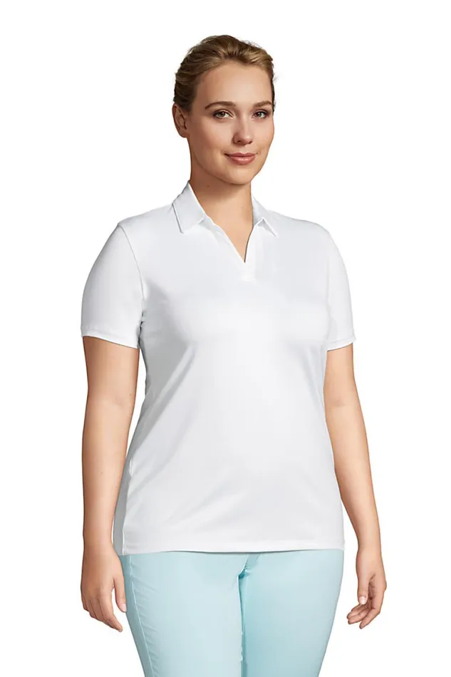 Lands039 End Polo Shirts Women Plus Size Short Sleeve Rapid Dry Sport Neck Polo Shirt Black Lands039 End Polo Shirts Women Plus Size Short Sleeve Rapid Dry Sport Neck Polo Shirt Black