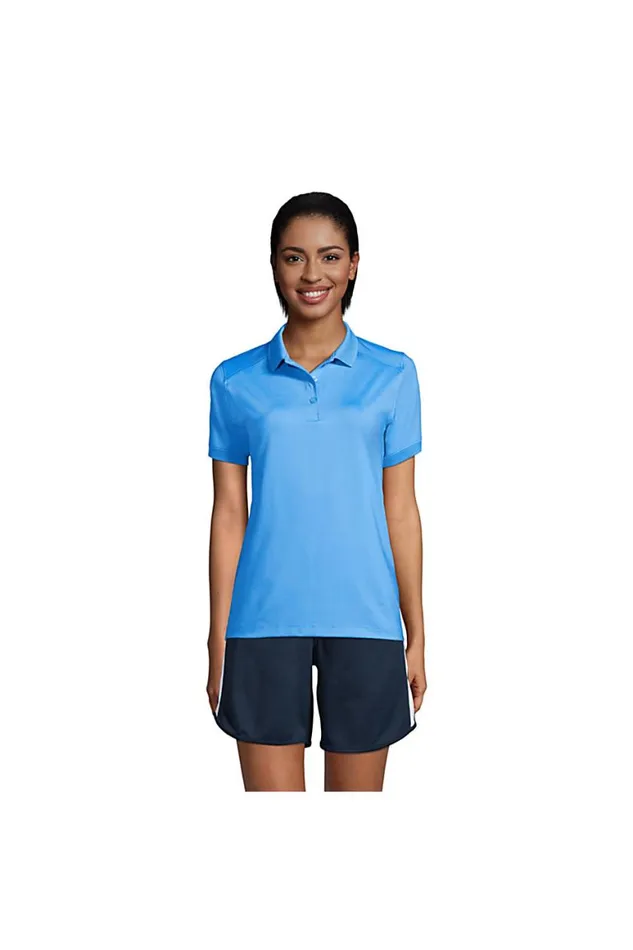 Lands039 End Polo Shirts Women Short Sleeve Rapid Dry Polo Shirt Azure Lands039 End Polo Shirts Women Short Sleeve Rapid Dry Polo Shirt Azure