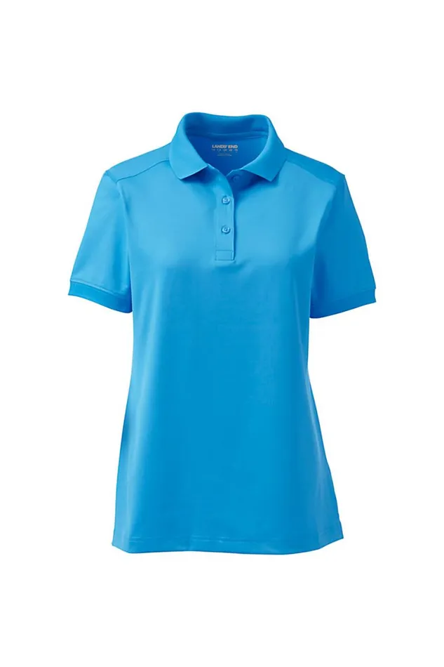 Lands039 End Polo Shirts Women Short Sleeve Rapid Dry Polo Shirt Azure Lands039 End Polo Shirts Women Short Sleeve Rapid Dry Polo Shirt Azure