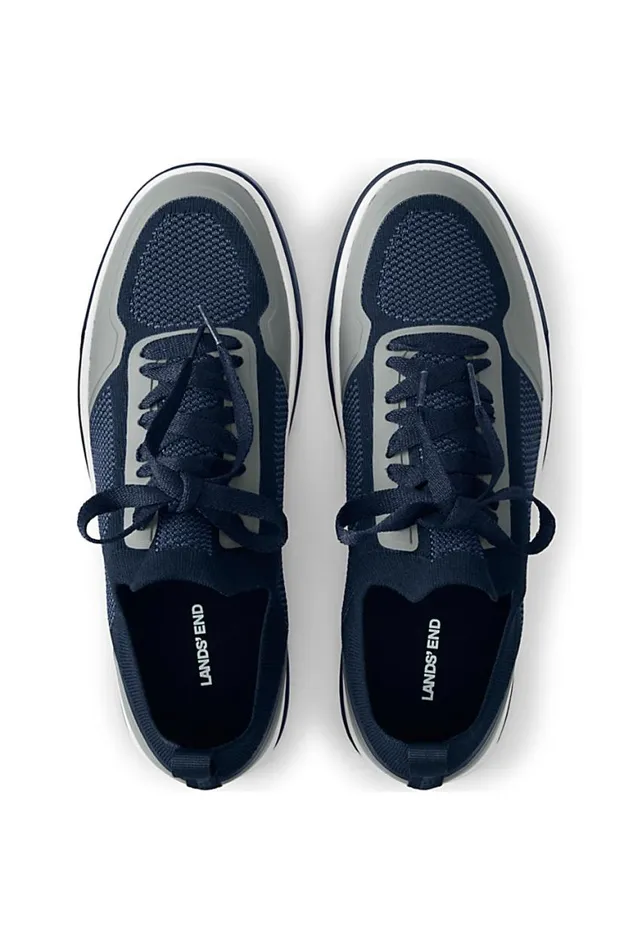 Lands039 End Shoes Men Active Sneakers Radiant Navy Heather