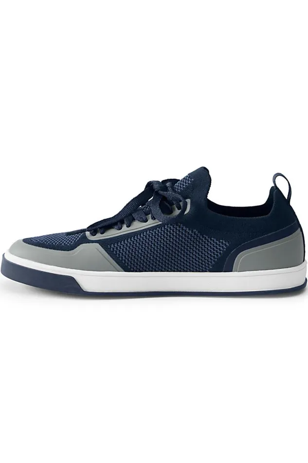 Lands039 End Shoes Men Active Sneakers Radiant Navy Heather
