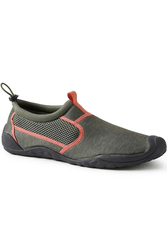 Lands039 End Shoes Men Slip On Water Shoes Forest Moss Space Dye