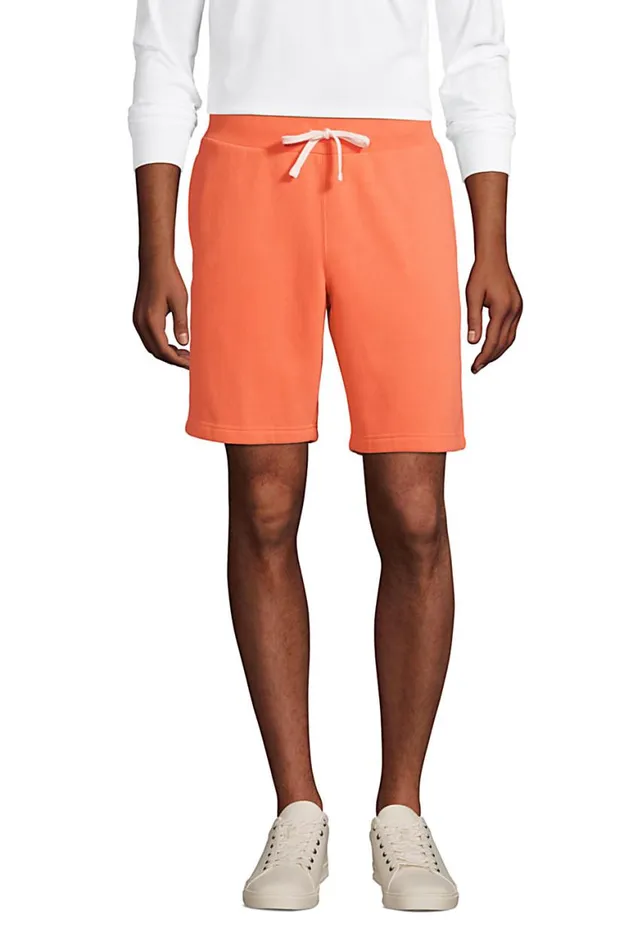 Lands039 End Shorts Men Serious Sweats Shorts Papaya Orange