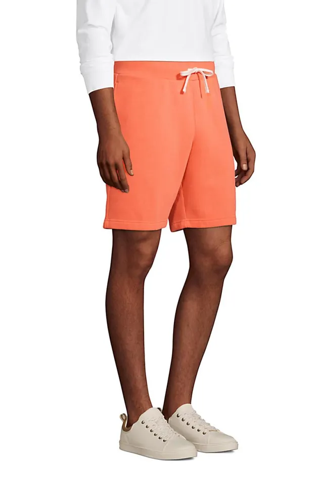 Lands039 End Shorts Men Serious Sweats Shorts Papaya Orange