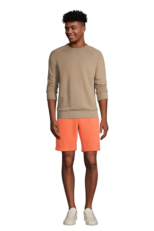 Lands039 End Shorts Men Serious Sweats Shorts Papaya Orange