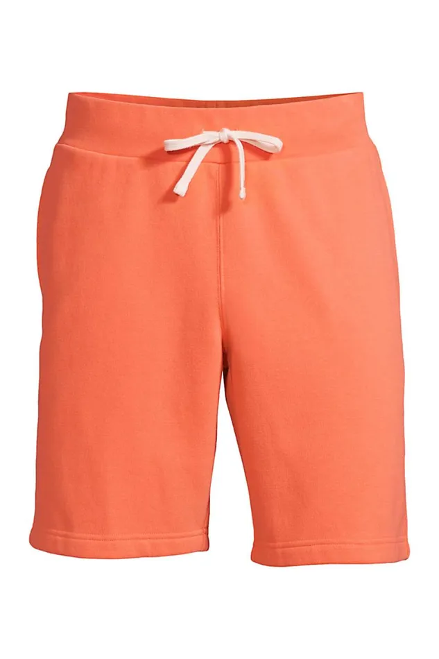 Lands039 End Shorts Men Serious Sweats Shorts Papaya Orange