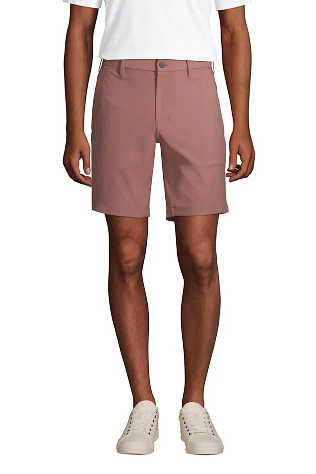 Lands039 End Shorts Men Straight Fit Knit Performance Chino Shorts Mauve Quartz Lands039 End Shorts Men Straight Fit Knit Performance Chino Shorts Mauve Quartz