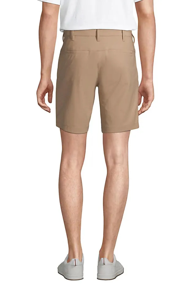 Lands039 End Shorts Men Straight Fit Knit Performance Chino Shorts Mauve Quartz