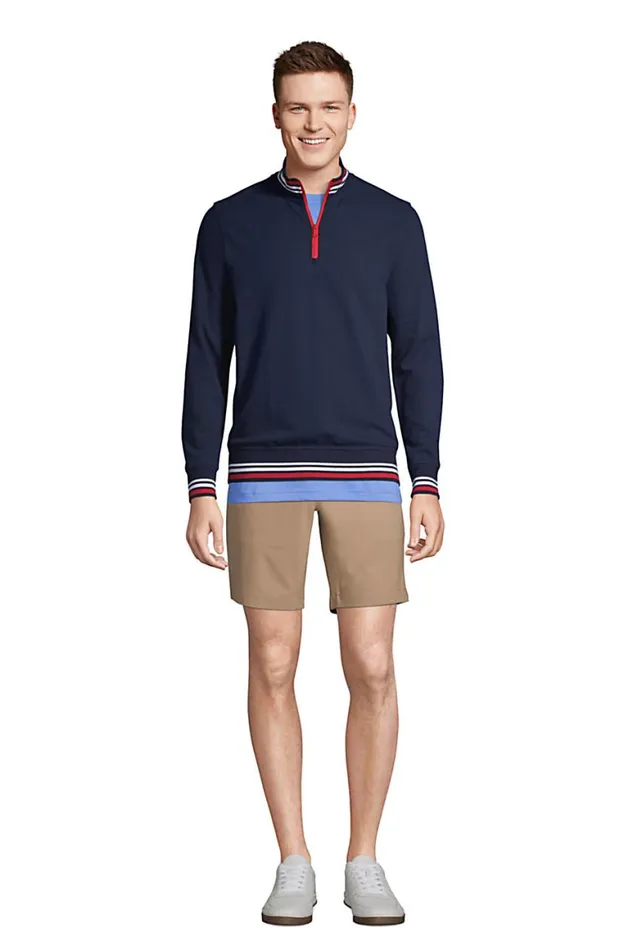 Lands039 End Shorts Men Straight Fit Knit Performance Chino Shorts Mauve Quartz