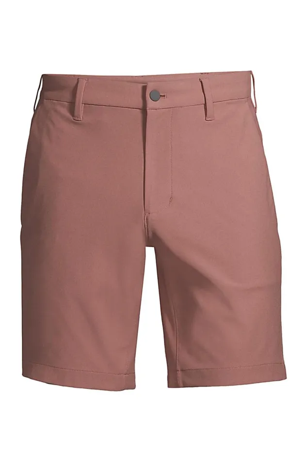 Lands039 End Shorts Men Straight Fit Knit Performance Chino Shorts Mauve Quartz