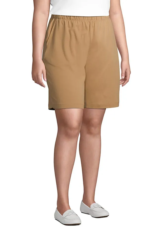 Lands039 End Shorts Women Plus Size Sport Knit High Rise Elastic Waist Pull On Shorts Radiant Navy Lands039 End Shorts Women Plus Size Sport Knit High Rise Elastic Waist Pull On Shorts Radiant Navy