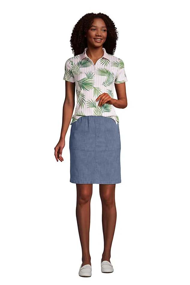 Lands039 End Skirts and Skorts Women Mid Rise Elastic Waist Pull On Chambray Skort Evening Sky Chambray Lands039 End Skirts and Skorts Women Mid Rise Elastic Waist Pull On Chambray Skort Evening Sky Chambray