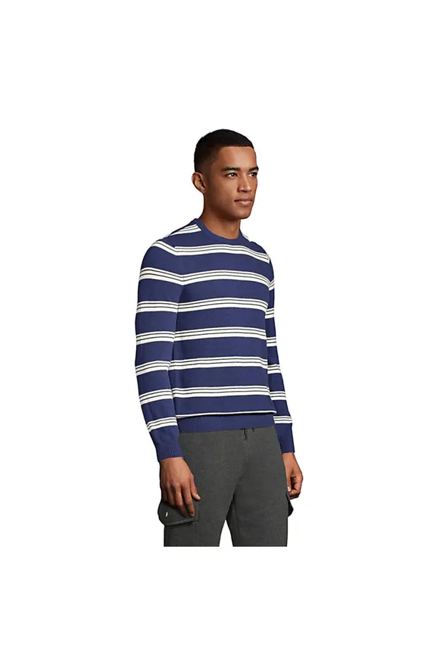 Lands039 End Sweaters Men Fine Gauge Cashmere Stripe Sweater Radiant Navy Lands039 End Sweaters Men Fine Gauge Cashmere Stripe Sweater Radiant Navy