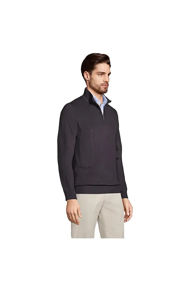 Lands039 End Sweaters Men Performance Quarter Zip Mock Sweater Black Lands039 End Sweaters Men Performance Quarter Zip Mock Sweater Black