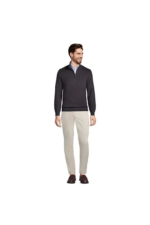 Lands039 End Sweaters Men Performance Quarter Zip Mock Sweater Black Lands039 End Sweaters Men Performance Quarter Zip Mock Sweater Black